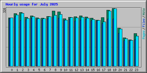 Hourly usage for July 2025